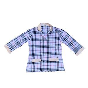 RARE Burberry Novacheck 100% Silk Nightgown Shirt Pink Small